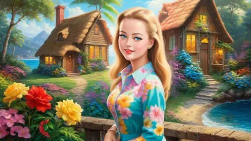 girl in flowers,springtime background,girl in the garden,fantasy picture,children's background,spring background,beautiful girl with flowers,flower background,world digital painting,fairy tale character,photo painting,landscape background,portrait background,flower painting,girl picking flowers,fantasy portrait,woman house,fantasy art,dorthy,splendor of flowers