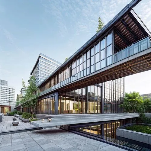 glass facade,hongdan center,japanese architecture,modern architecture,archidaily,modern office,roof garden,asian architecture,glass facades,glass building,chinese architecture,kirrarchitecture,folding