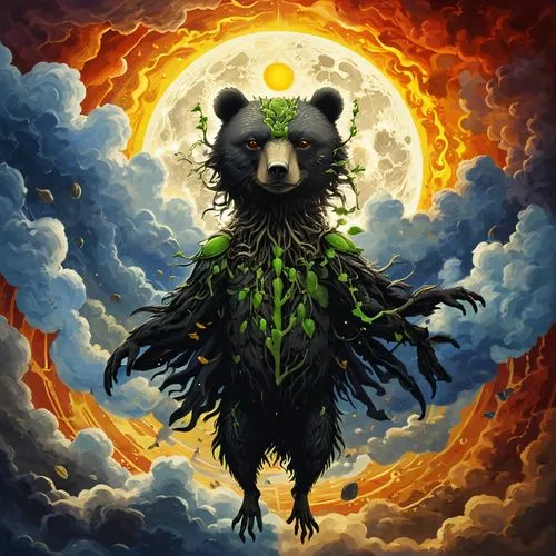 pandabear,druid,bearmanor,pando,slothbear,bear kamchatka,Art,Classical Oil Painting,Classical Oil Painting 27