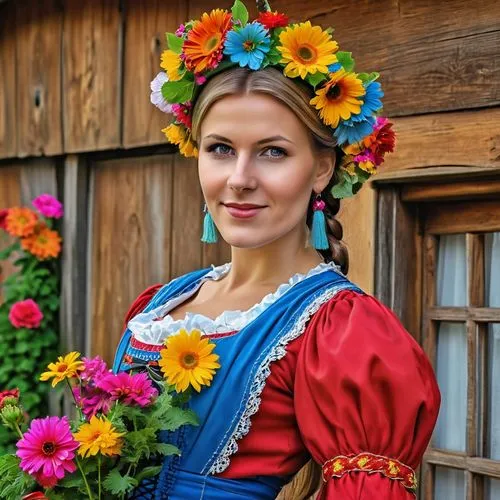 kalinka,traditional costume,folk costume,folk costumes,dirndl,bornholmer margeriten,kolonics,vasilisa,bavarian swabia,belarussian,russian folk style,ukrainian,fraulein,marjolein,girl in flowers,ukrainska,beautiful girl with flowers,fanciulla,costume festival,saaremaa,Photography,General,Realistic