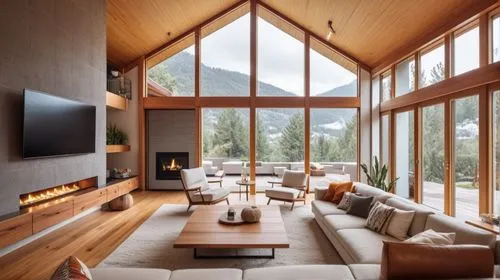 modern living room,interior modern design,living room modern tv,living room,livingroom,modern minimalist lounge,modern decor,snohetta,the cabin in the mountains,family room,wooden windows,wood window,modern room,contemporary decor,luxury home interior,chalet,smart home,mid century modern,house in the mountains,home interior,Photography,General,Realistic