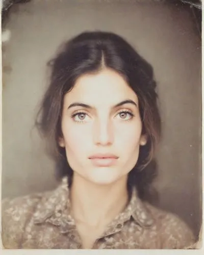 vintage female portrait,vintage woman,vintage girl,emmylou,polaroid,etty,Photography,Polaroid