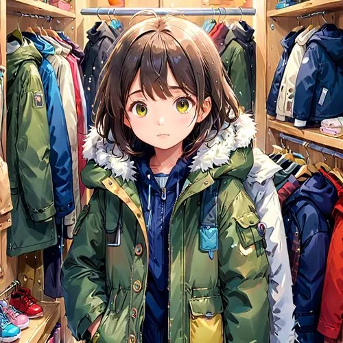 parka,kumiko,anime japanese clothing,jacket,kururi,winter clothes,Anime,Anime,Traditional