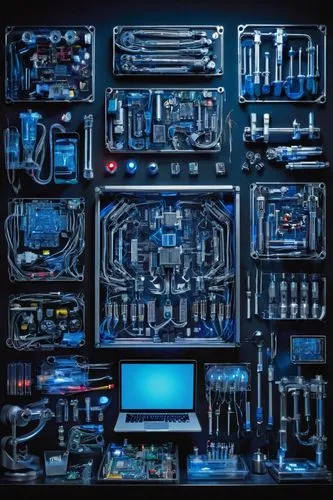 toolbox,motherboard,mother board,arduino,electronics,computer hardware,workbench,personal computer hardware,tools,components,computer case,computer workstation,organization,circuit board,computer part,hardware programmer,electrical engineer,computer system,desktop computer,computer art,Unique,Design,Knolling