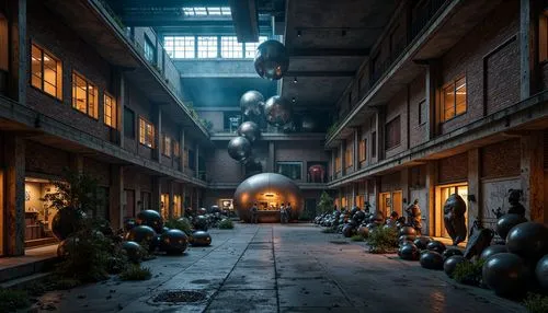 theed,souk,warehouses,warehouse,alley,alleyway,fabrik,dishonored,souks,corridors,3d render,factory hall,industrial hall,carreau,alleyways,abandoned factory,old linden alley,empty factory,kowloon city,courtyards