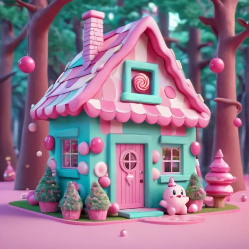 fairy house,little house,3d render,miniature house,playhouse,doll house,fairy village,fairy door,small house,the little girl's room,3d fantasy,sugar house,doll kitchen,witch's house,the gingerbread ho