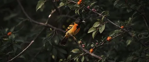 пусто,a small bird perched on a nch of a tree,bushshrike,baltimore oriole,orange-breasted sunbird,cuban oriole,eastern spinebill,oriole