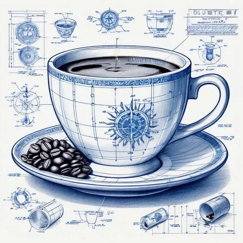 coffee tea illustration,coffee tea drawing,coffee background,cup and saucer,cup of coffee,cup coffee,Unique,Design,Blueprint