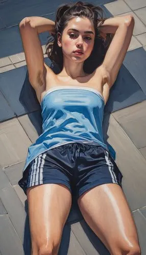 photorealist,giancola,female runner,woman laying down,deportiva,female model,sports girl,hyperrealism,welliver,mapei,athletic body,bermudas,sportswoman,adidas,woman's legs,photorealism,thighpaulsandra,jasinski,girl lying on the grass,heptathlete,Conceptual Art,Fantasy,Fantasy 15