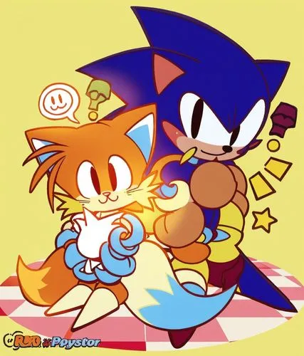 tails,sonic,sonics,playmander,sonicblue,garrison,two cats,pensonic,conker,summer icons,dreamcast,cat and mouse,sega dreamcast,sega,dorante,childhood friends,sonicnet,hedgehogs,egg hunt,puyo,Photograph