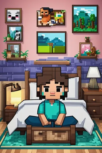 pixel art,boy's room picture,retro frame,retro styled,room creator,pixelgrafic,retro background,guest room,modern room,8bit,great room,bedroom,pixel cube,minecraft,custom portrait,game room,mexican creeper,pixel,cartoon video game background,wood background,Unique,Pixel,Pixel 03