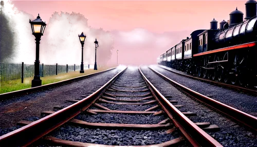 railway track,railway,railway line,railway lines,railtrack,railroad,railway tracks,railroad track,trackage,railway rails,rail track,railways,train track,rail road,railroad line,railroads,through-freight train,rail traffic,stepney,trackwork,Illustration,Realistic Fantasy,Realistic Fantasy 15