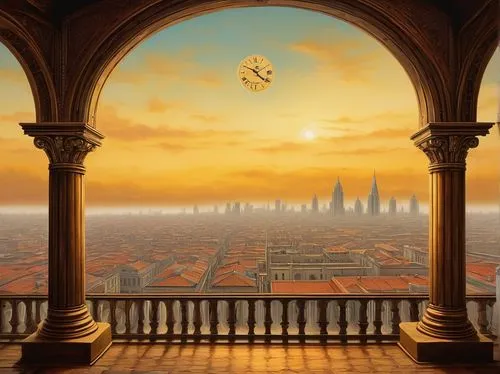 gallifrey,windows wallpaper,timescape,schuiten,grandfather clock,fantasy picture,world digital painting,background screen,chronometers,schuitema,art background,fantasy landscape,clockwatchers,background design,cartoon video game background,fantasy city,background image,tempus,timekeeper,city scape,Illustration,Abstract Fantasy,Abstract Fantasy 17