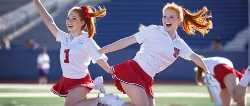 redheads,cheerleading uniform,sports dance,cheerleader,cheerleading,sports uniform,cheering,majorette (dancer),women's football,highland games,sport aerobics,cheer,color guard (flag spinning),football games,youth sports,drill team,women's lacrosse,athletic dance move,pumuckl,sprint football,Conceptual Art,Fantasy,Fantasy 08