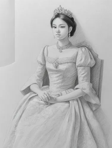 princess sofia,quinceañera,debutante,pencil drawing,pencil drawings,hanbok,victorian lady,cinderella,crinoline,charcoal drawing,a princess,jane austen,miss circassian,pencil art,girl in a historic way,ao dai,graphite,hoopskirt,pencil and paper,princess,Design Sketch,Design Sketch,Character Sketch