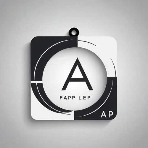 a paper leap logo in black and white with a circular image,afplifestyle,ap,apl,aip,apaid,apis