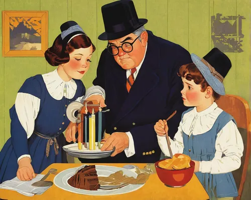 parents with children,cooking book cover,woman holding pie,vintage illustration,advertising figure,hannukah,suet pudding,parents and children,cookery,girl scouts of the usa,hanukah,cooking oil,yeast extract,chanukah,international family day,1940 women,breakfast on board of the iron,gastronomy,arrowroot family,pancake week,Illustration,Retro,Retro 15