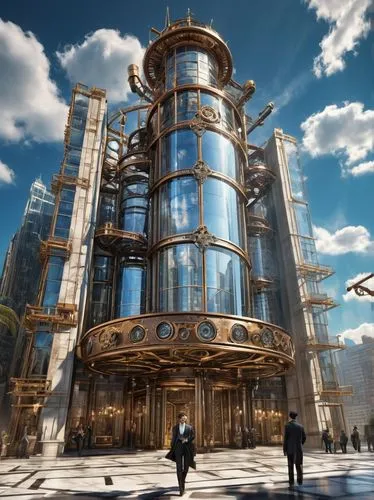 arcology,bioshock,emporium,cybercity,metropolis,fantasy city,skyreach,futuristic architecture,steampunk,sky space concept,midan,megacorporation,parnassus,graecorum,solar cell base,megacorporations,orchestrion,refineria,consilium,alchemax,Conceptual Art,Fantasy,Fantasy 25