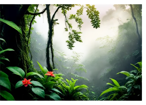 tropical forest,rain forest,rainforests,rainforest,nature background,yunque,forestland,morning mist,jungles,forest flower,nature wallpaper,agumbe,mists,background view nature,intertropical,epiphytes,tropical jungle,coorg,coffee plantation,neotropics,Conceptual Art,Oil color,Oil Color 02