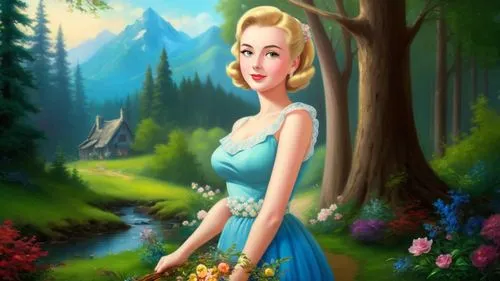 dorthy,elsa,fairy tale character,cinderella,forest background,vasilisa,fantasy picture,portrait background,heidi country,fantasy portrait,rapunzel,paquita,eilonwy,storybook character,the blonde in the river,principessa,spring background,springtime background,rosa 'the fairy,belle