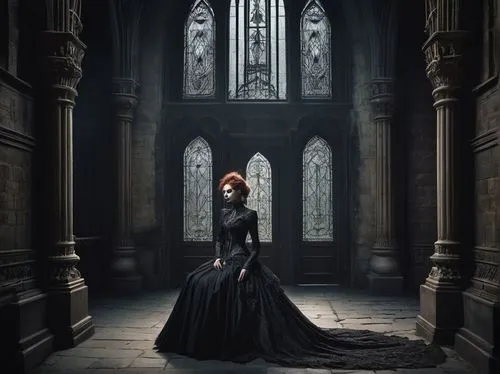 gothic portrait,gothic woman,gothic style,gothic dress,gothic,dark gothic mood,ceremonials,neogothic,sirenia,gothic church,bloodrayne,hall of the fallen,epica,haunted cathedral,ravenloft,enthrall,ecclesiastic,dhampir,chastain,countess,Photography,Fashion Photography,Fashion Photography 01