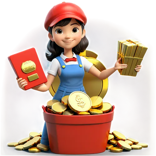 goldminer,goldmining,bookkeeper,gold mining,gold bullion,underminer,salesgirl,treasurer,earn money,miner,grow money,moneylender,numismatist,collected game assets,gold shop,gold business,mining,gold price,gold is money,kids cash register,Unique,3D,3D Character