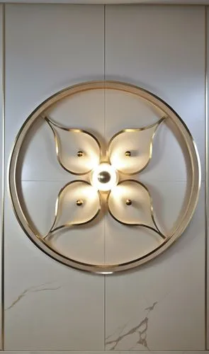 Gypsum decoration in the ceiling of a room with hidden LED lighting,an art deco design with lights and marble tiles,art deco ornament,unilever,art deco,roundels,arrow logo,rotana,Photography,General,R