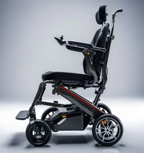 一辆碳纤维电动轮椅车
,an electric wheelchair with a rear wheel and footrest,cybex,trikke,wheelchair,electric scooter,wheelchairs,wheel chair,Photography,General,Realistic