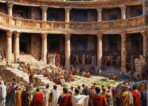 school of athens,trajan's forum,coliseo,ancient theatre,ancient rome,the forum,roman theatre,roman coliseum,the ancient world,greek in a circle,rome 2,genesis land in jerusalem,pilate,the conference,roman history,romans,the death of socrates,italy colosseum,athene brama,forum,Illustration,Paper based,Paper Based 04