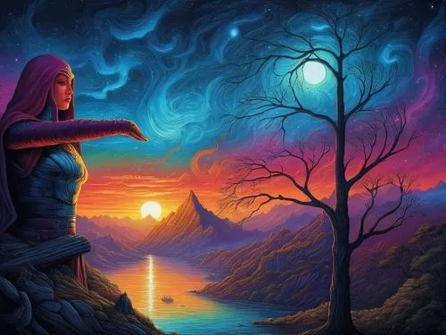 fantasy picture,prog,beltane,oteil,astral traveler,fantasy art,alchemic,samuil,oracular,dmt,the mystical path,shamanism,world digital painting,illuminate,moonsorrow,shamanic,shamanistic,stratovarius,envision,purple moon,Illustration,Realistic Fantasy,Realistic Fantasy 25