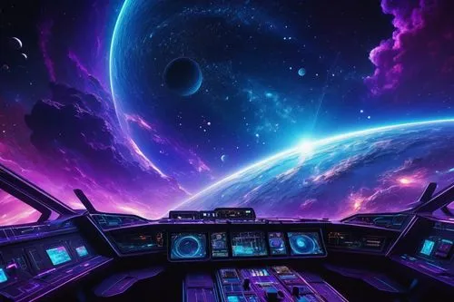 space,deep space,space art,out space,spaceship space,ufo interior,orbital,spacescraft,space voyage,vast,outer space,space port,futuristic landscape,space station,cockpit,orbiting,sky space concept,nebula,federation,space travel,Illustration,American Style,American Style 14