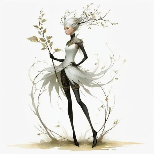 white rose snow queen,the snow queen,white magnolia,star magnolia,white blossom,white lily,fairy tale character,fairy queen,white winter dress,widow flower,flower fairy,fashion illustration,blue star magnolia,white cosmos,cynthia (subgenus),white feather,tree white,white petals,branched asphodel,pierrot,Illustration,Realistic Fantasy,Realistic Fantasy 16