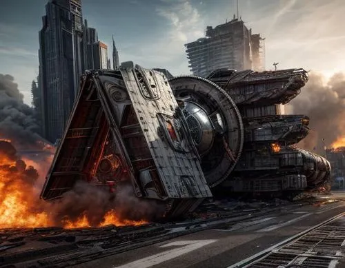 millenium falcon,destroyed city,dreadnought,sci fi,tie-fighter,sci - fi,sci-fi,x-wing,fighter destruction,tie fighter,victory ship,valerian,first order tie fighter,crash landing,republic,cg artwork,district 9,scifi,wreckage,battlecruiser,Realistic,Movie,Warzone