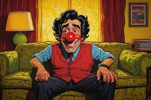 rodeo clown,caricaturist,creepy clown,horror clown,ventriloquist,clown,geppetto,groucho marx,red balloon,caricature,ringmaster,scary clown,self-portrait,pinocchio,john day,juggler,juggling,optical ilusion,game illustration,jigsaw,Conceptual Art,Daily,Daily 19