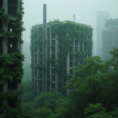 ecotopia,guangzhou,arcology,chengdu,taikoo,apartment block,scampia,verdant,urban landscape,inhabitable,futuristic landscape,subtropics,shenzhen,greenery,terraformed,kowloon city,hangzhou,green forest,microclimate,green living,Photography,General,Realistic