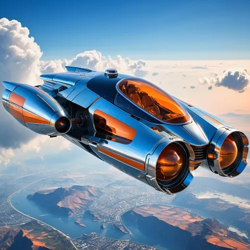 skycar,rocketplane,aerocar,jetform,thunderjet,jetfighter,hover flying,skycycle,airmobile,aerotaxi,jetmaker,spaceplane,jetman,hypersonic,stratospheric,scramjet,space glider,flying machine,superjet,air ship,Photography,General,Realistic