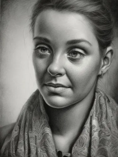 Impression in rough free-artistic pencil and charcoal style.,charcoal drawing,girl portrait,girl drawing,charcoal pencil,portrait of a girl,young girl,chalk drawing,pencil drawing,girl with cloth,oil 