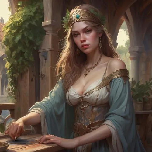 margairaz,margaery,fantasy portrait,oerth,ellinor,elona,galadriel,frigga,demelza,reynir,fantasy art,elspeth,krietor,seregil,lysa,karakas,elara,liliana,llyra,innkeeper,Conceptual Art,Fantasy,Fantasy 01