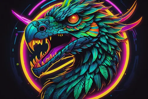 painted dragon,basilisk,dragon design,wyrm,gryphon,vector illustration,dragon,neon ghosts,argus,garuda,dragon of earth,green dragon,fire breathing dragon,black dragon,forest dragon,chinese dragon,vector art,vector design,owl background,color rat,Conceptual Art,Fantasy,Fantasy 09