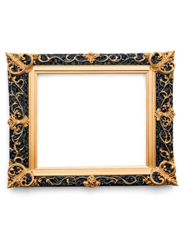 Golden frame, ornate decorations, luxurious texture, rectangular shape, glossy finish, intricate patterns, velvet background, soft focus, warm color tone, shallow depth of field, still life compositio