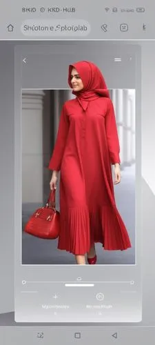 3d fashion drawing of women fashion Muslim hijab with the pelisee and pleats on the end of dress with Red ,a woman wearing red is walking down a street,fashiontv,man in red dress,red cape,lady in red,