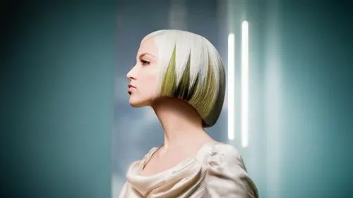 asymmetric cut,art deco woman,artificial hair integrations,the long-hair cutter,pixie-bob,white lady,artist's mannequin,short blond hair,mannequin,bob cut,dahlia white-green,violet head elf,management