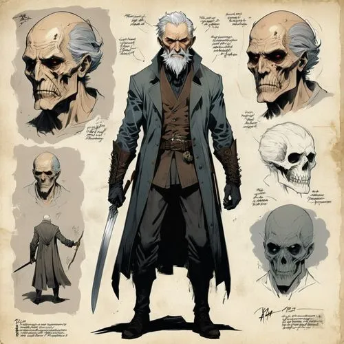 skotnikov,makarov,skulduggery,dishonored,kubert,yorick,Unique,Design,Character Design