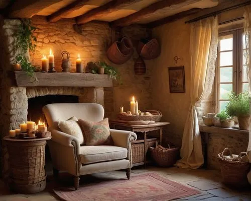 provencal life,country cottage,fireplace,fireplaces,rustic aesthetic,coziness,coziest,cosier,hameau,warm and cozy,chambre,fire place,inglenook,provencal,autumn decor,romantique,cozier,sitting room,rustic,ambiance,Conceptual Art,Fantasy,Fantasy 18