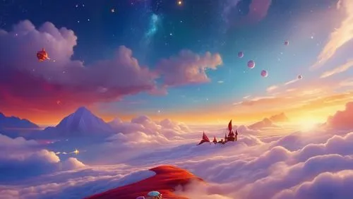 fantasy landscape,dreamscape,fantasy picture,3d fantasy,dreamscapes,wonderlands,cloudmont,dream world,dreamlands,dreamland,skyfire,beautiful wallpaper,world digital painting,imaginationland,cloudstreet,sky,fantasy world,heavenward,skylands,above the clouds,Unique,3D,3D Character