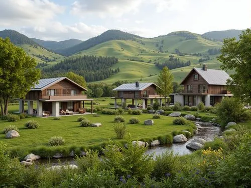 gstaad,alpine pastures,alpine village,tyrol,ecovillages,chalets,adelboden,house in the mountains,east tyrol,mountain huts,carpathians,south tyrol,vail,courchevel,ecovillage,lodges,escher village,chalet,mountain village,megeve