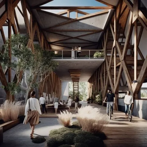 bjarke,timber house,renderings,ecovillages,archidaily,school design,Photography,General,Commercial