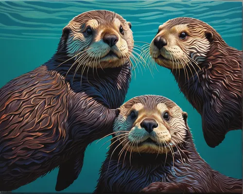 otters,sea lions,sea otter,sea mammals,marine mammals,seals,sea animals,aquatic mammal,beavers,marine mammal,steller sea lion,otter,aquatic animals,sea lion,guarantee seal,anthropomorphized animals,seal,mammals,marine scientists,island residents,Conceptual Art,Daily,Daily 25