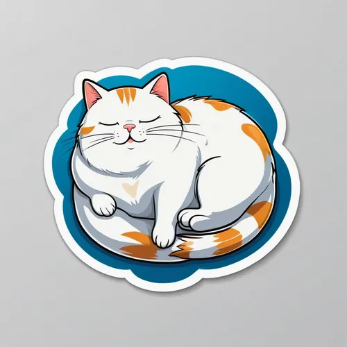 clipart sticker,cat vector,sticker,stickers,flat blogger icon,dribbble icon,animal stickers,fat,american curl,apple pie vector,html5 icon,skype icon,download icon,cartoon cat,mousepad,vector illustration,donut illustration,american bobtail,white cat,my clipart,Unique,Design,Sticker