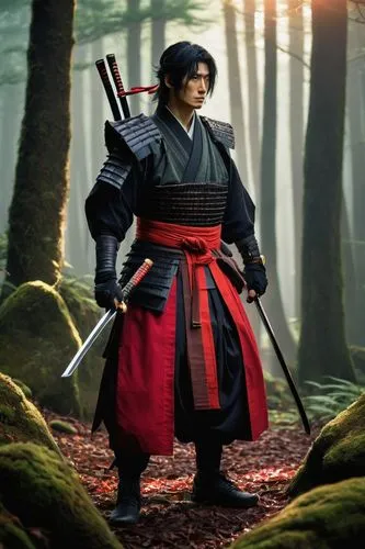 samurai,samurai fighter,mulan,swordsman,kenjutsu,samurai sword,daitō-ryū aiki-jūjutsu,yi sun sin,cosplay image,anime japanese clothing,sōjutsu,japanese martial arts,sanshin,swordswoman,martial arts uniform,digital compositing,tsukemono,hijiki,katana,female warrior,Art,Classical Oil Painting,Classical Oil Painting 43